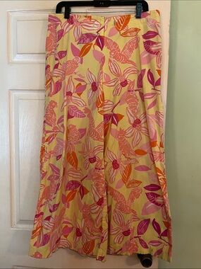 Lilly Pulitzer Kendra wide leg Pant from Pacific Wing tropical print in SZ 8